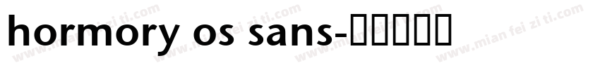 hormory os sans字体转换